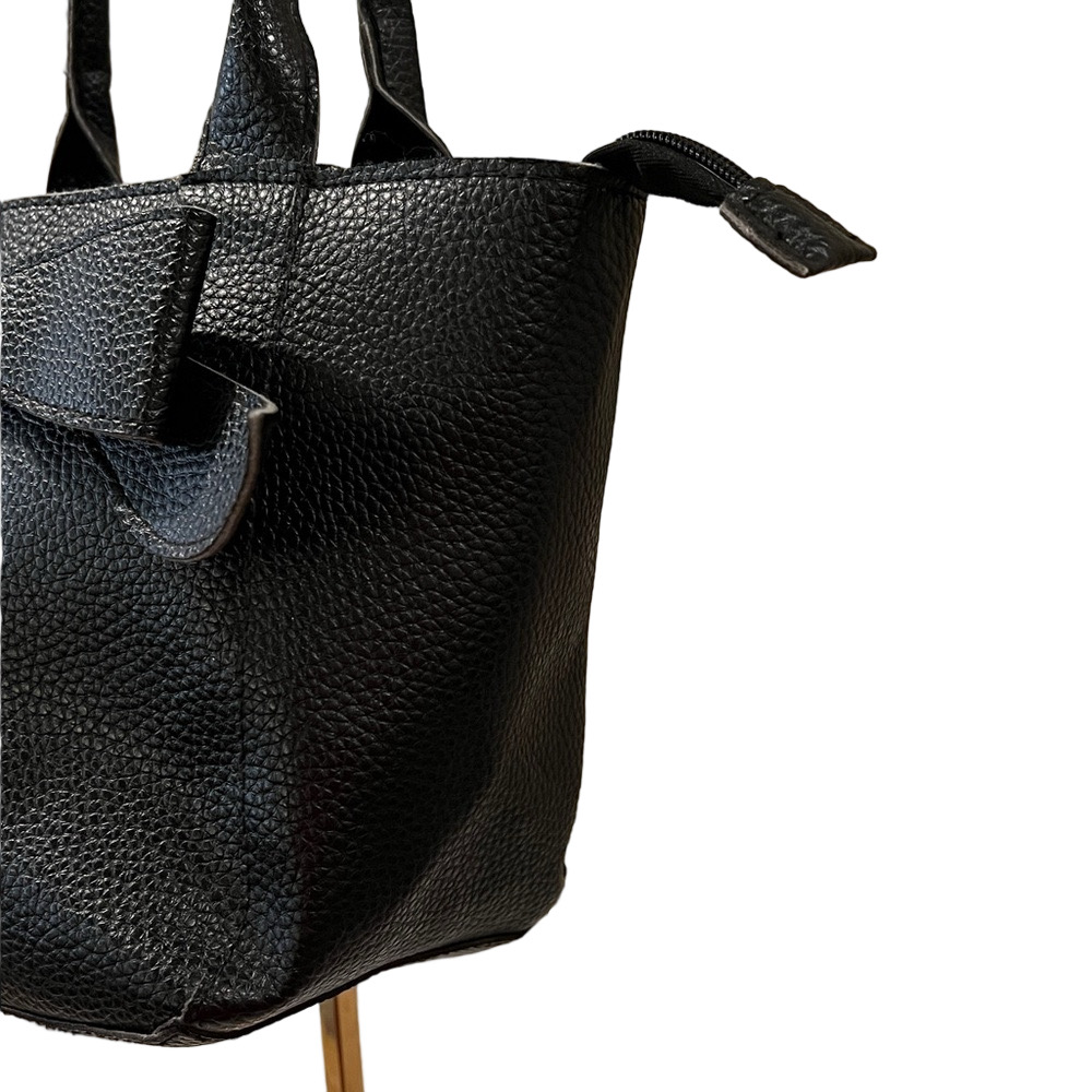 Main Street Collection Black Bow Tote Bag - Vegan Leather EUC - Picture 3 of 10